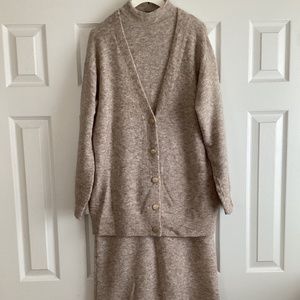 Massimo Dutti Cardigan and Sleeveless dress